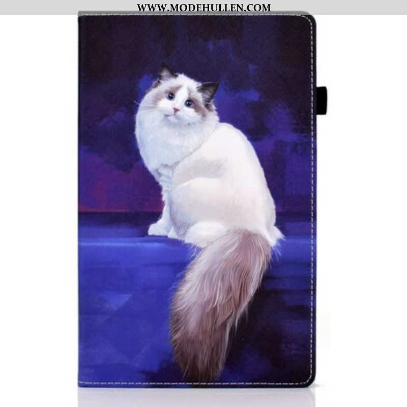 Case Für Samsung Galaxy Tab A7 Lite Weiße Katze