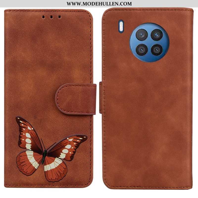 Flip Case Für Honor 50 Lite Hautberührender Schmetterling