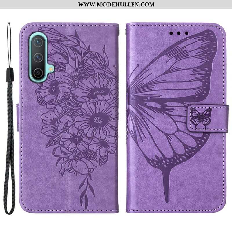 Flip Case Für OnePlus Nord CE 5G Schmetterlingsdesign