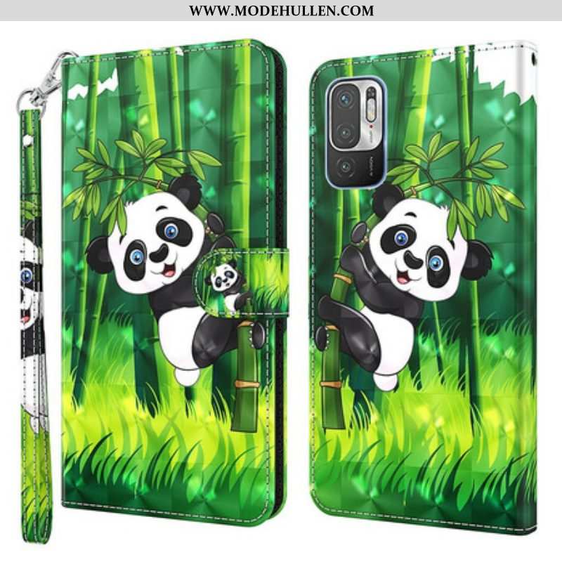 Flip Case Für Poco M3 Pro 5G Panda Und Bambus