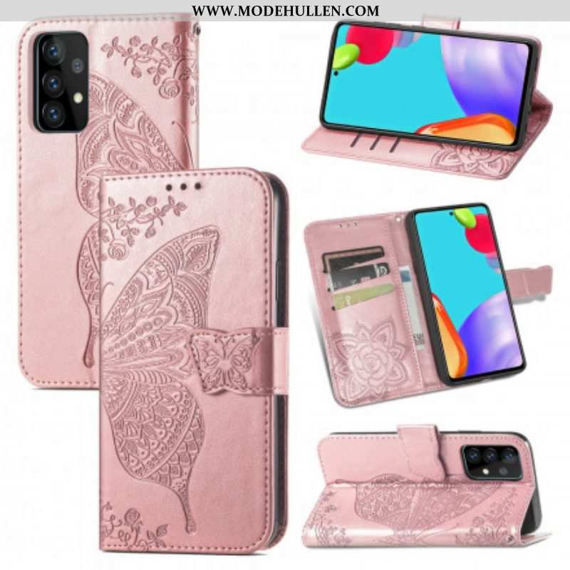 Flip Case Für Samsung Galaxy A52 4G / A52 5G / A52s 5G Halbe Schmetterlinge