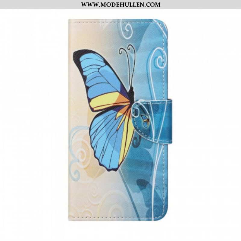 Flip Case Für Samsung Galaxy M23 5G Königlicher Schmetterling