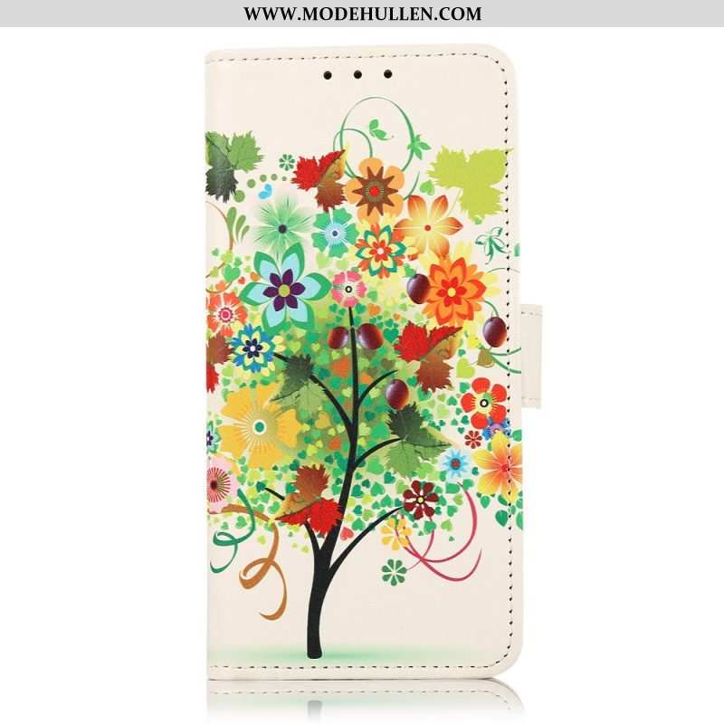 Flip Case Für Samsung Galaxy M32 Blühender Baum