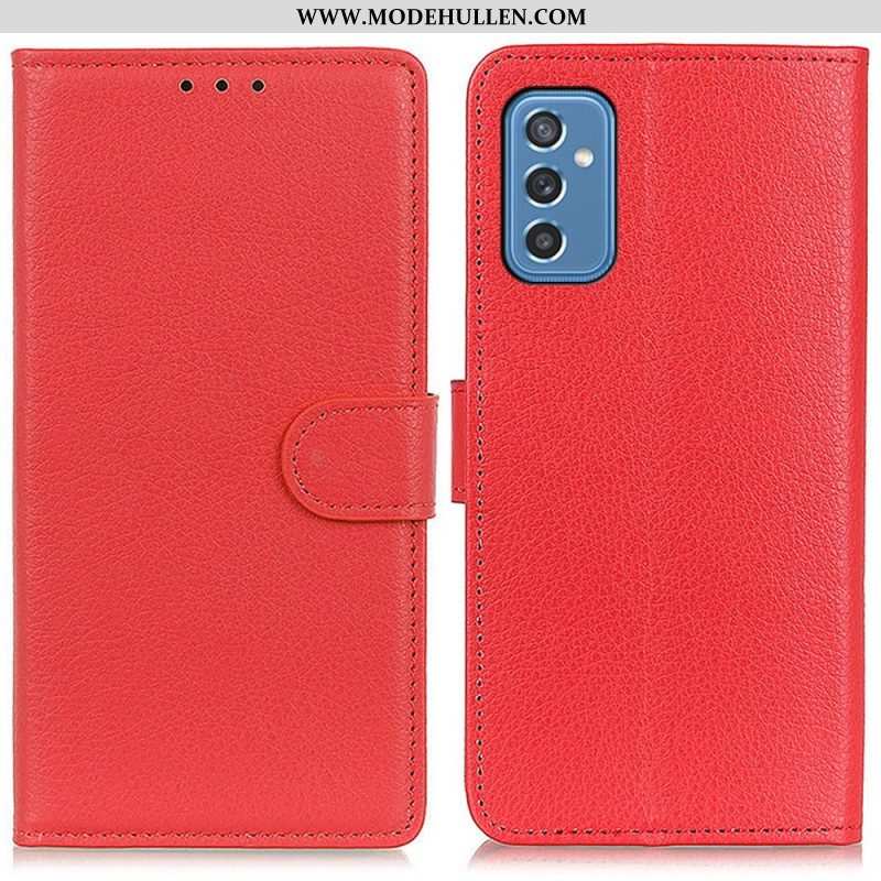 Flip Case Für Samsung Galaxy M52 5G Litschi-textur