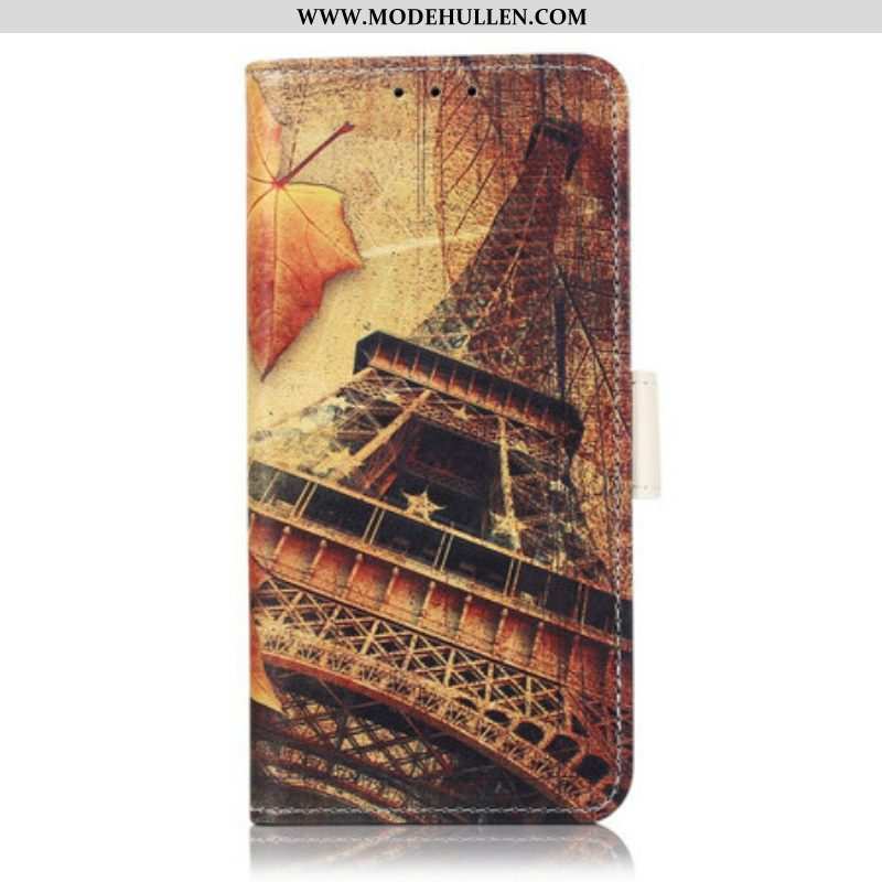 Flip Case Für Samsung Galaxy S21 FE Eiffelturm Im Herbst