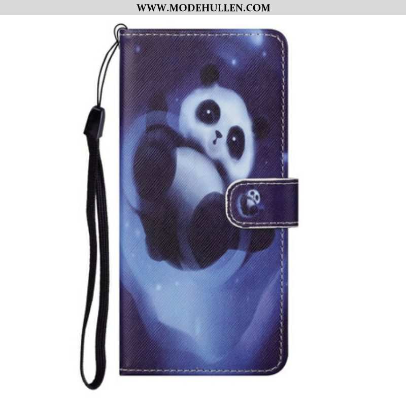Flip Case Für Samsung Galaxy S21 FE Panda-weltraum