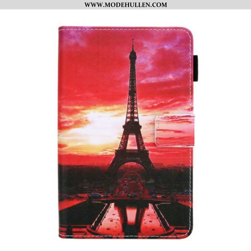 Flip Case Für Samsung Galaxy Tab A7 Lite Sonnenuntergang Eiffelturm