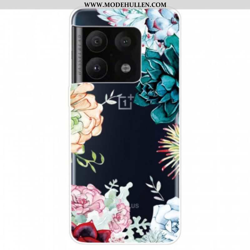 Handyhülle Für OnePlus 10 Pro 5G Nahtlose Aquarellblumen