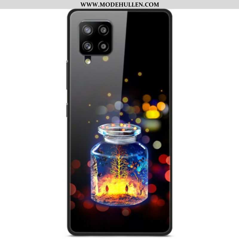 Handyhülle Für Samsung Galaxy A42 5G Wunschflasche Aus Gehärtetem Glas