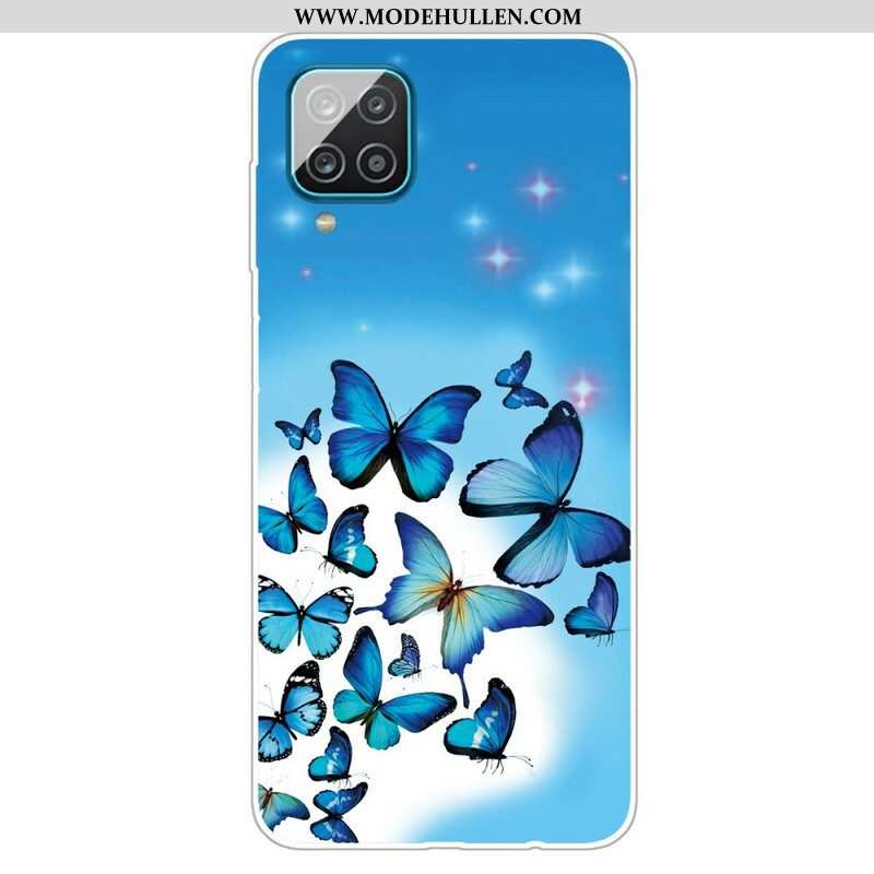 Handyhülle Für Samsung Galaxy M12 / A12 Schmetterlinge Schmetterlinge