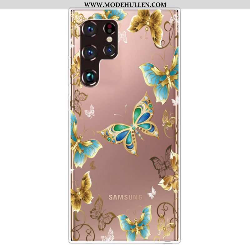 Handyhülle Für Samsung Galaxy S22 Ultra 5G Entwerfen Sie Schmetterlinge