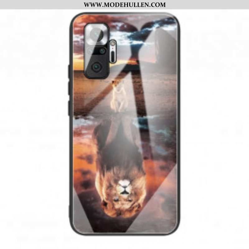 Handyhülle Für Xiaomi Redmi Note 10 Pro Löwenjunges Traum Gehärtetes Glas