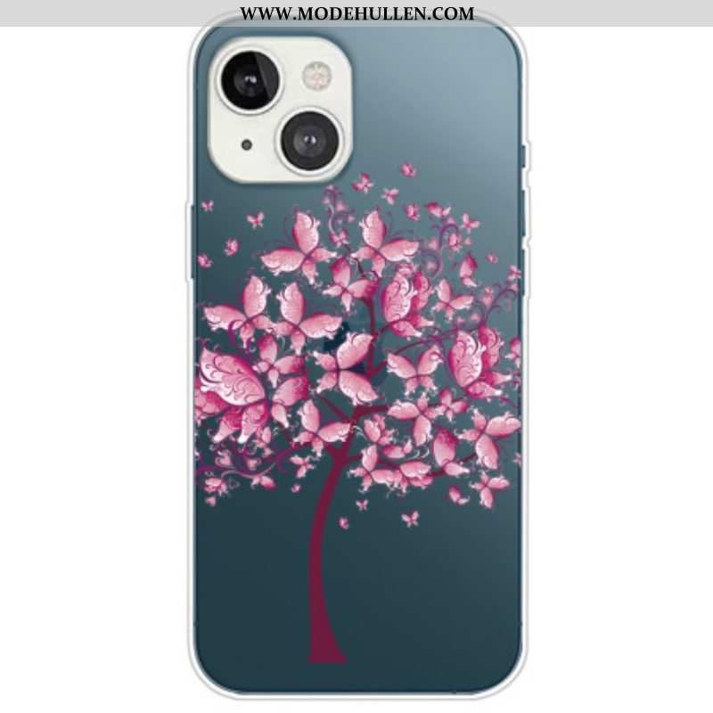 Handyhülle Für iPhone 14 Plus Transparenter Schmetterlingsbaum