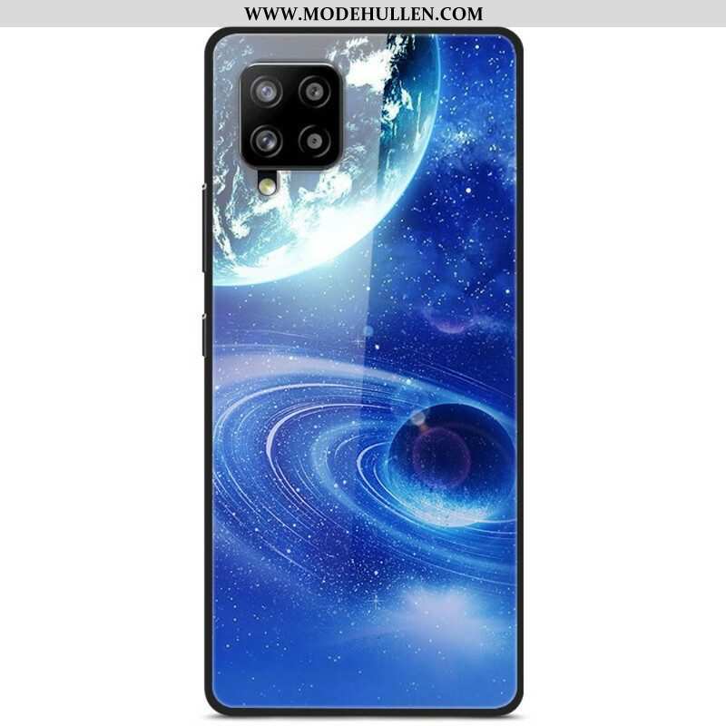 Hülle Für Samsung Galaxy A42 5G Glas- Und Silikonplaneten