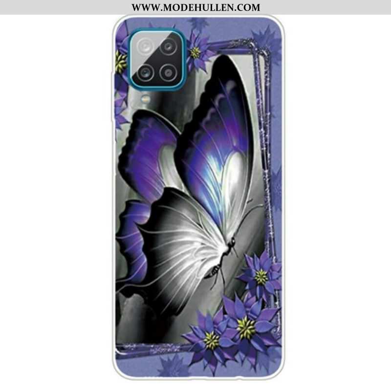 Hülle Für Samsung Galaxy M12 / A12 Königlicher Schmetterling