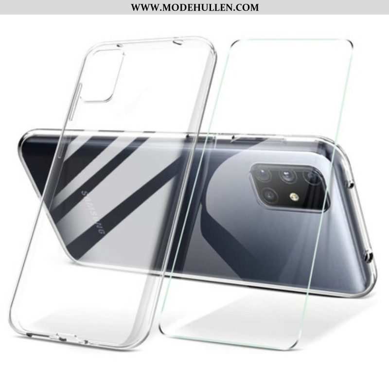 Hülle Für Samsung Galaxy M51 Und Bildschirm Aus Gehärtetem Glas