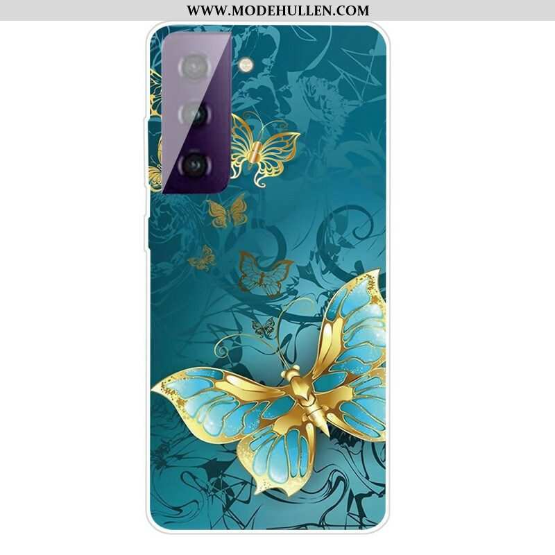 Hülle Für Samsung Galaxy S21 FE Flexible Schmetterlinge