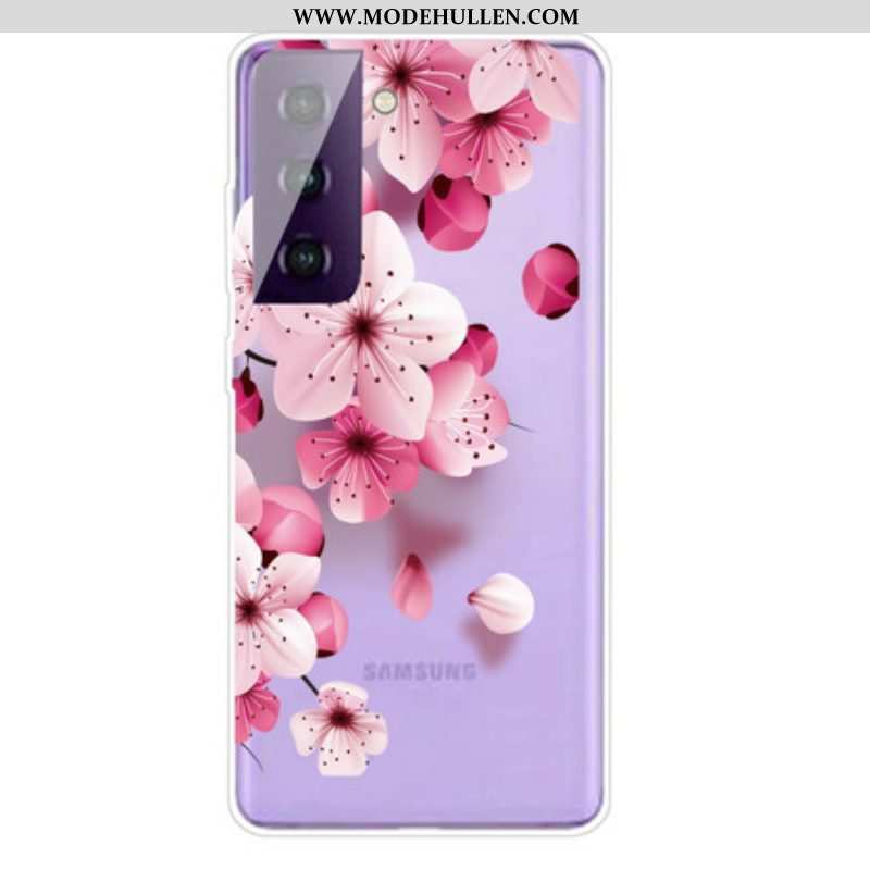 Hülle Für Samsung Galaxy S21 FE Kleine Rosa Blumen
