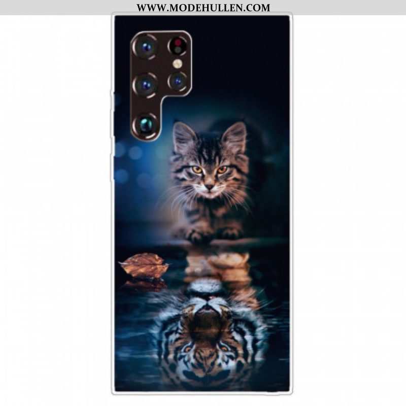 Hülle Für Samsung Galaxy S22 Ultra 5G Katzenreflexion