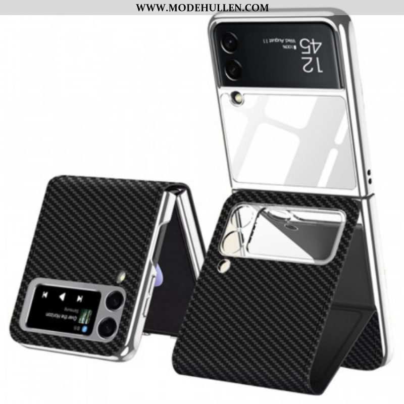 Hülle Für Samsung Galaxy Z Flip 3 5G Flip Case Carbon-spiegeleffekt Und Unterstützung