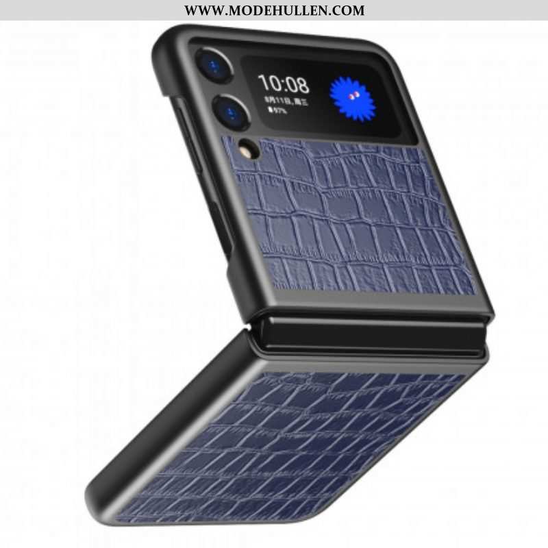 Hülle Für Samsung Galaxy Z Flip 3 5G Flip Case Krokodilleder-stil