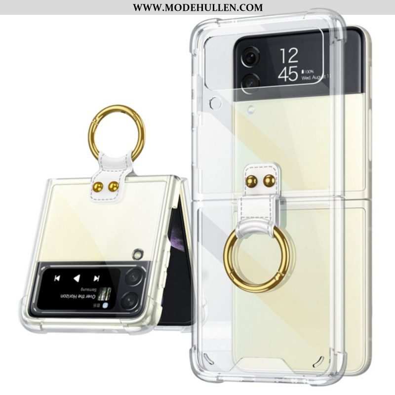 Hülle Für Samsung Galaxy Z Flip 3 5G Flip Case Transparenter Ringträger Gkk
