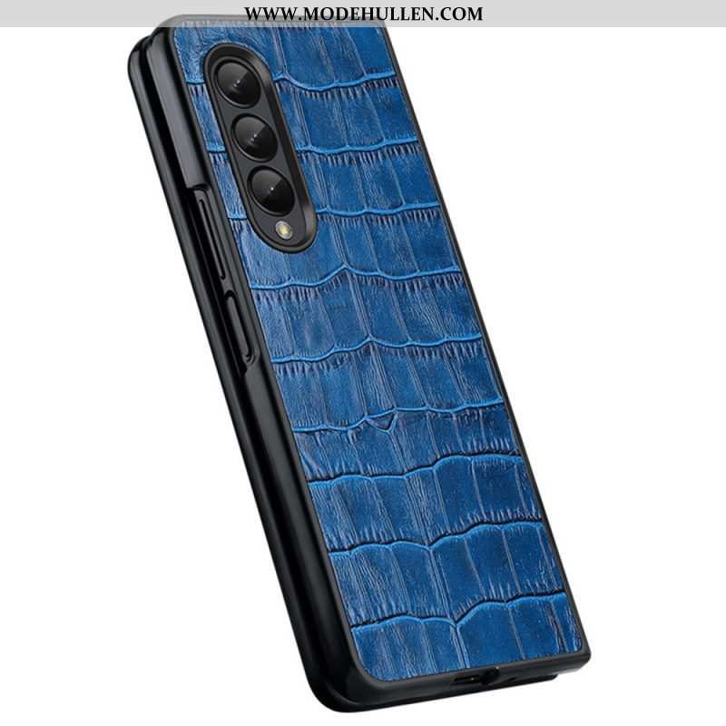 Hülle Für Samsung Galaxy Z Fold 4 Kroko-chic