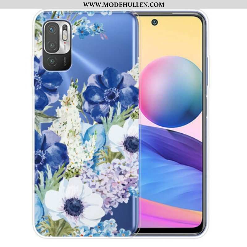 Hülle Für Xiaomi Redmi Note 10 5G Aquarellblaue Blumen