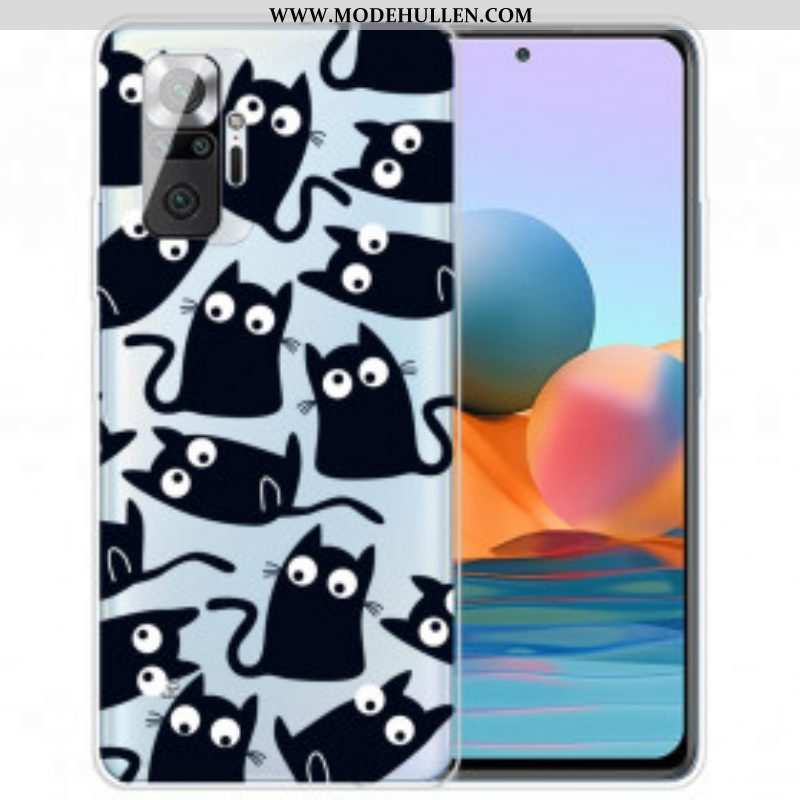 Hülle Für Xiaomi Redmi Note 10 Pro Mehrere Schwarze Katzen