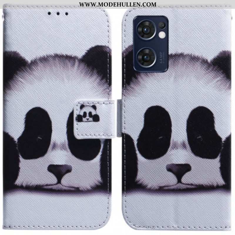 Lederhüllen Für Oppo Find X5 Lite Panda-gesicht