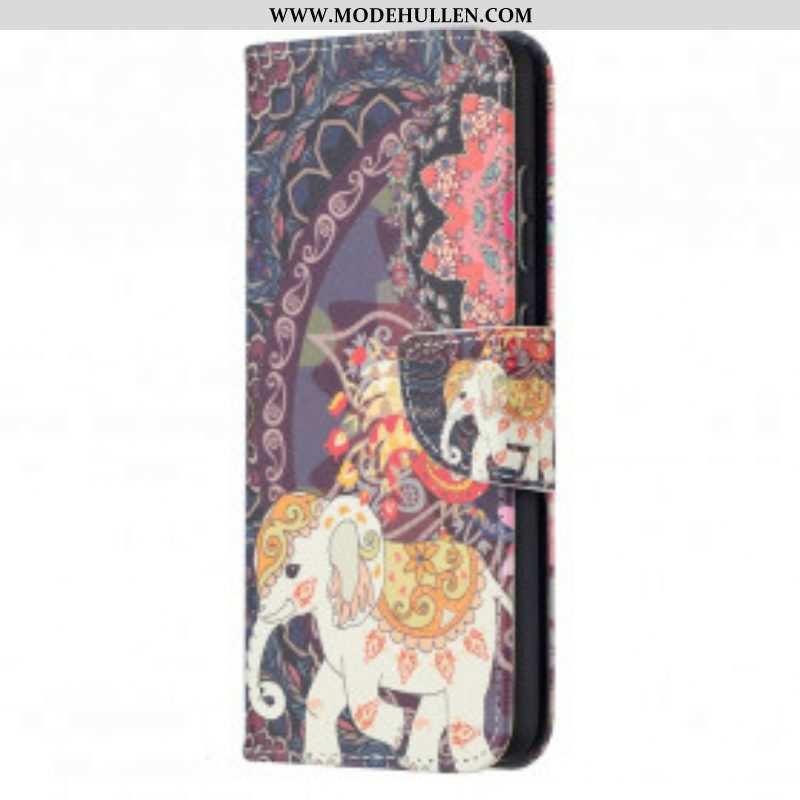 Lederhüllen Für Samsung Galaxy A52 4G / A52 5G / A52s 5G Ethnische Elefanten-mandala