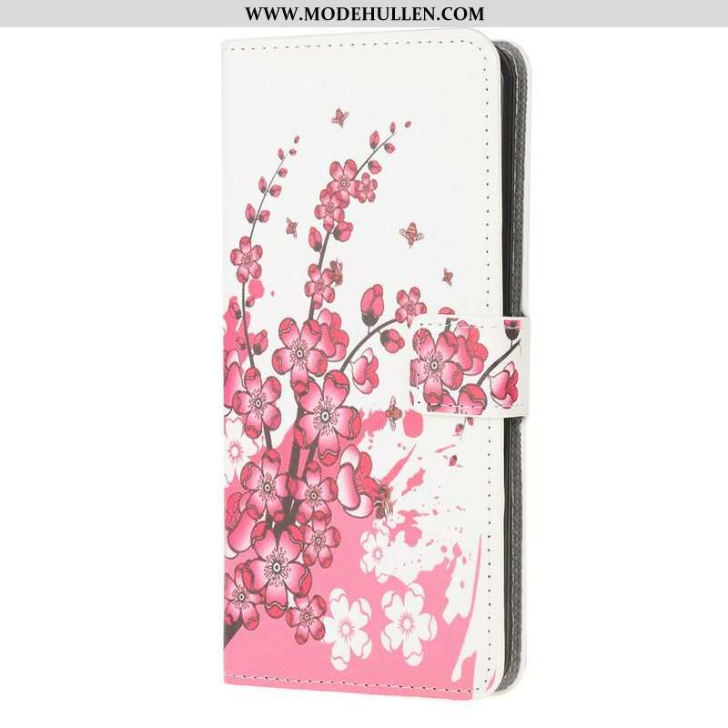 Lederhüllen Für Samsung Galaxy A52 4G / A52 5G / A52s 5G Tropische Blumen