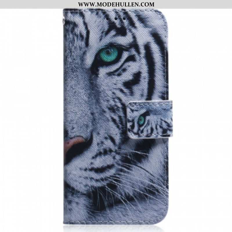 Lederhüllen Für Samsung Galaxy M33 5G Weißer Tiger