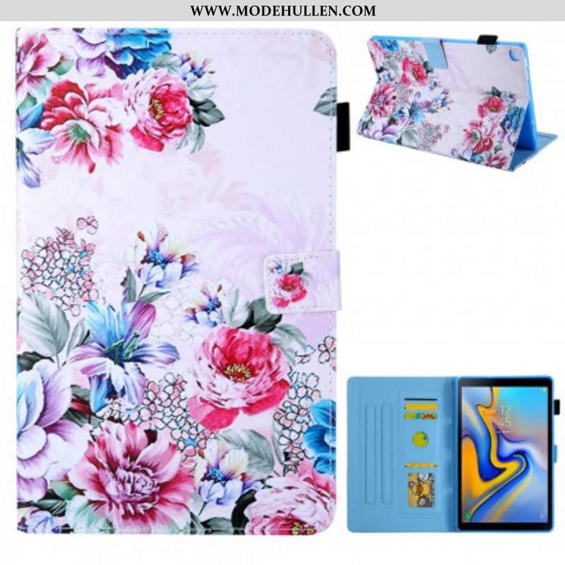 Lederhüllen Für Samsung Galaxy Tab A7 (2020) Blumendesign