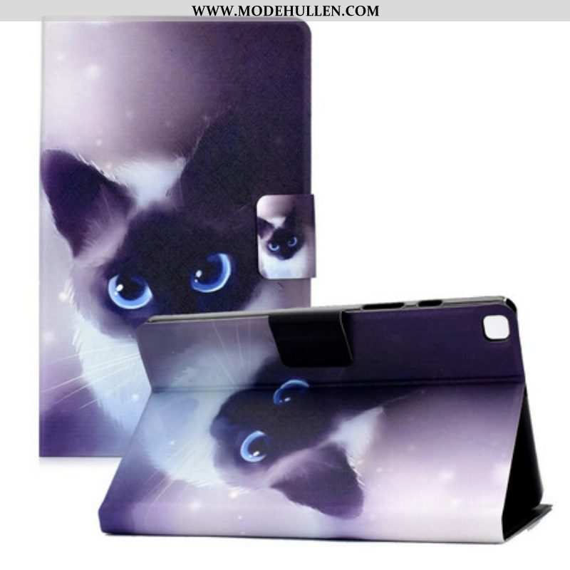 Lederhüllen Für Samsung Galaxy Tab A7 Lite Blauäugige Katze