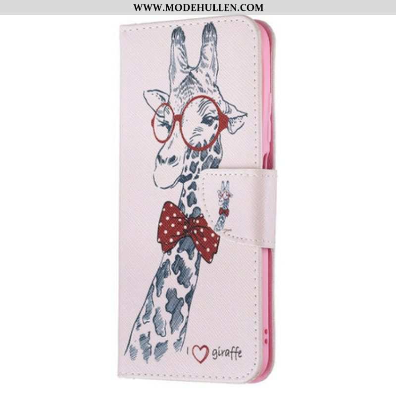 Lederhüllen Für Xiaomi Redmi Note 10 5G Kluge Giraffe
