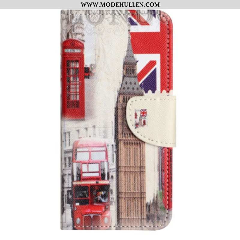 Lederhüllen Für iPhone 14 Plus Londoner Leben