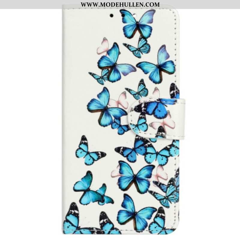 Lederhüllen Für iPhone 14 Schmetterlinge Im Flug