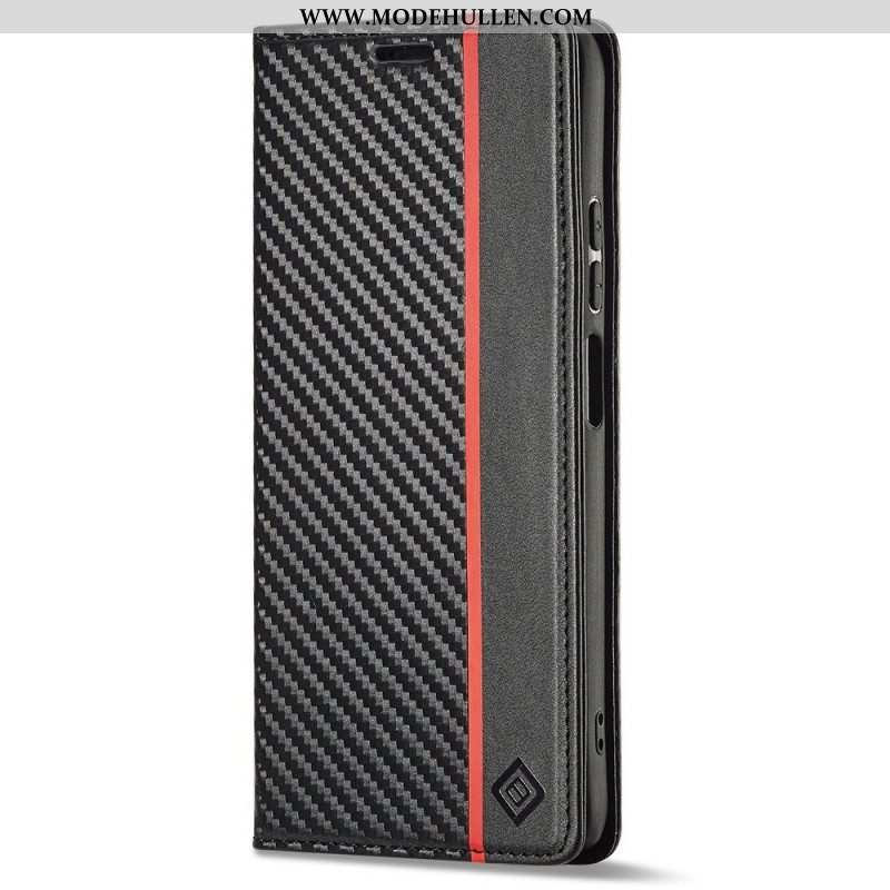 Schutzhülle Für Poco X4 Pro 5G Flip Case Kohlefaser Lc.imeeke