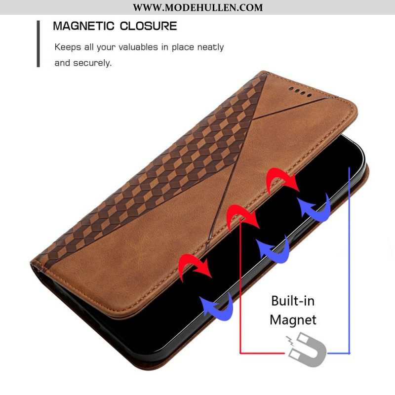 Schutzhülle Für Samsung Galaxy S21 Ultra 5G Flip Case Geo-ledereffekt