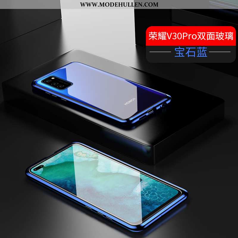 Hülle Honor View30 Pro Transparent Schutz Case Alles Inklusive Handy Doppelseitig Magnetismus Blau