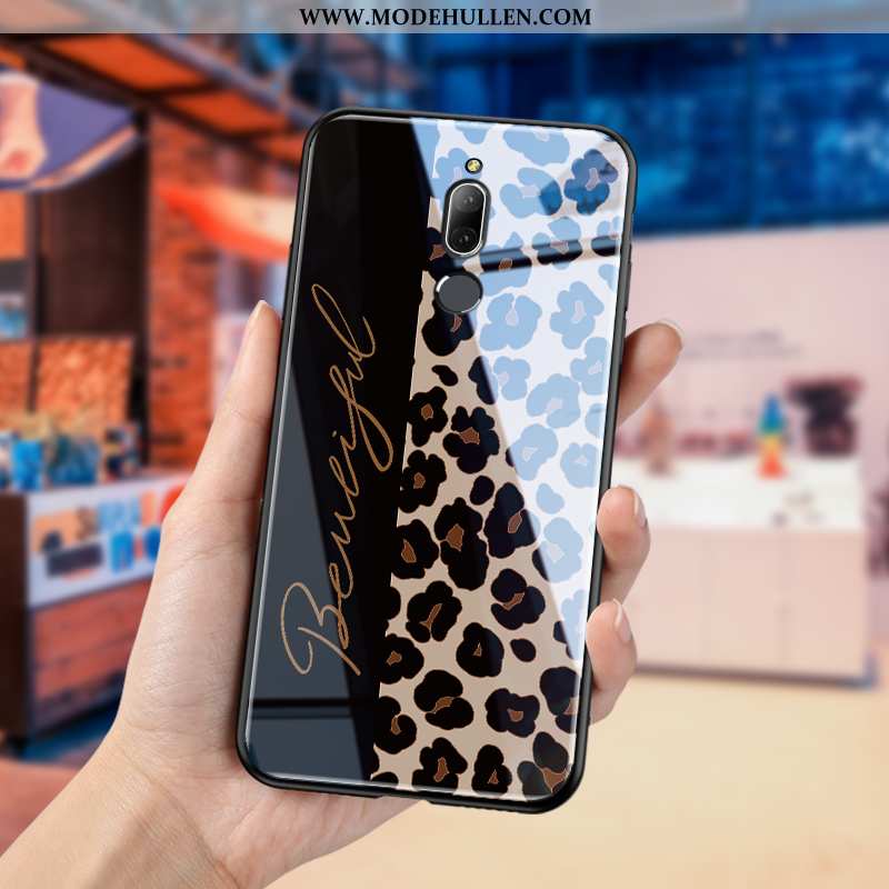 Hülle Huawei Mate 10 Lite Muster Super Persönlichkeit Glas Leopard Case Schwarz