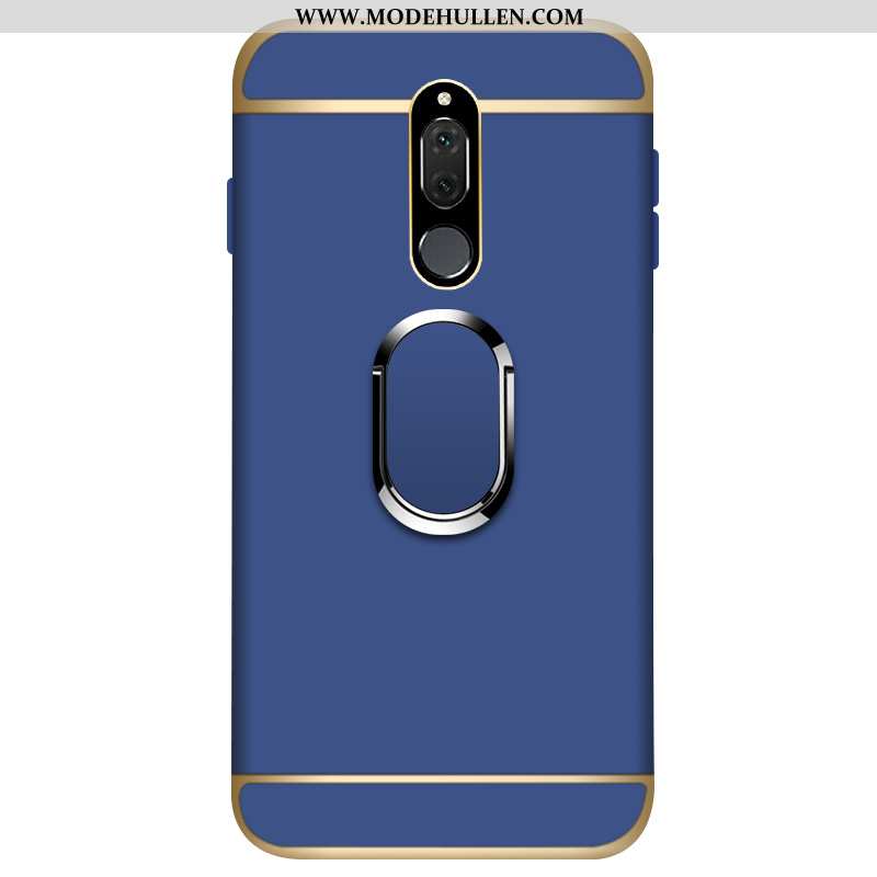 Hülle Huawei Mate 10 Lite Schutz Nubuck Case Handy Einfarbig Schwer Blau
