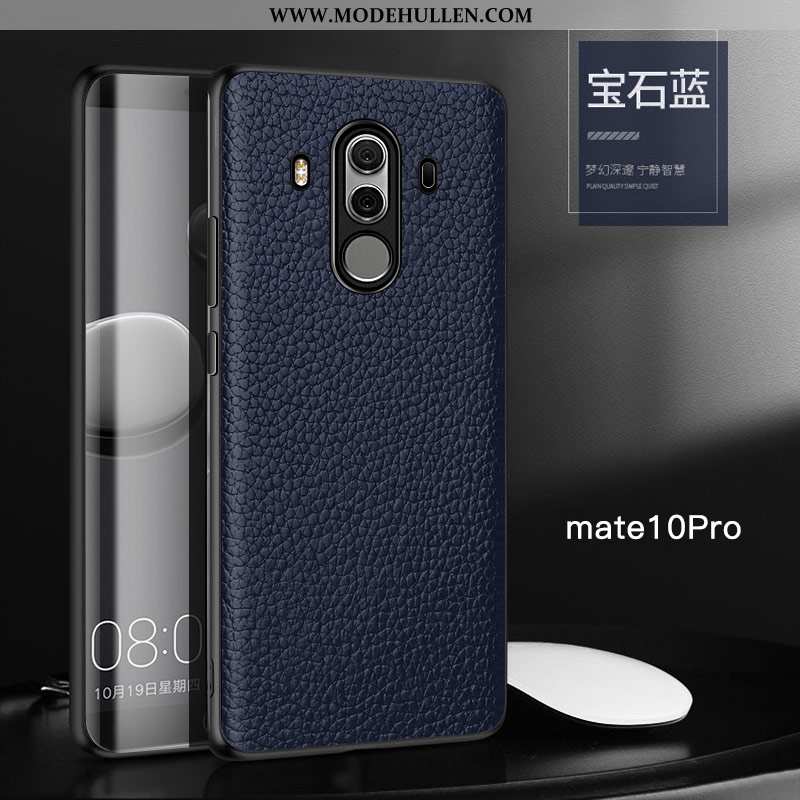 Hülle Huawei Mate 10 Pro Schutz Echt Leder Business Handy High-end Alles Inklusive Kuh Rote
