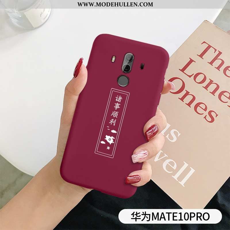 Hülle Huawei Mate 10 Pro Super Weiche Rot Handy Liebhaber Einfach Case Rote