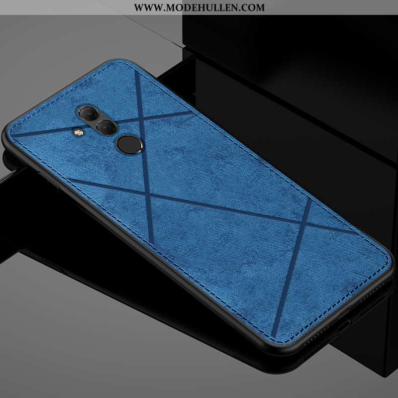 Hülle Huawei Mate 20 Lite Kreativ Dünne Leichtgewicht Einfach Schutz Silikon Handy Blau