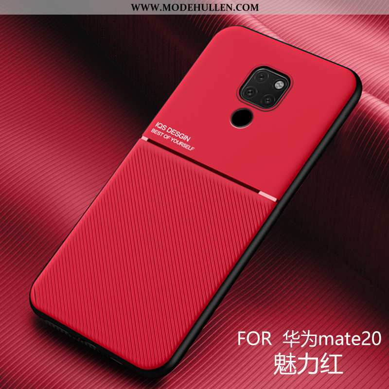 Hülle Huawei Mate 20 Muster Trend Leder Super Rot Dünne Alles Inklusive Rote