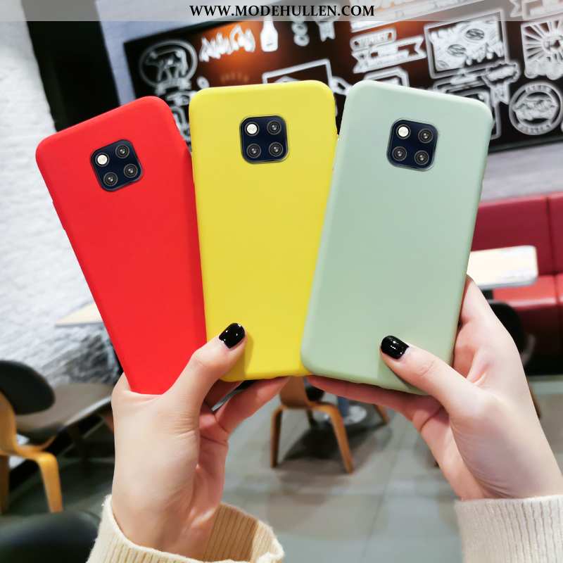 Hülle Huawei Mate 20 Pro Silikon Schutz Netto Rot Anti-sturz Candy Farbe Einfassung Trend Gelbe