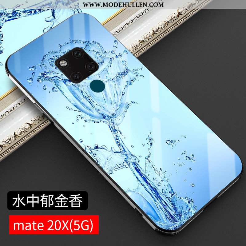 Hülle Huawei Mate 20 X Schutz Glas Trend Handy Alles Inklusive Neu Case Blau