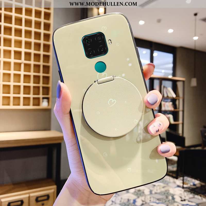 Hülle Huawei Mate 30 Lite Schutz Glas Case Handy Weiß Trend Weiße